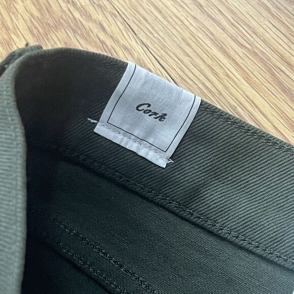 FRANK & EILEEN Cork Everyday Straight Leg Jeans Size 27 Olive Green NEW Wax Coat - Picture 7 of 12